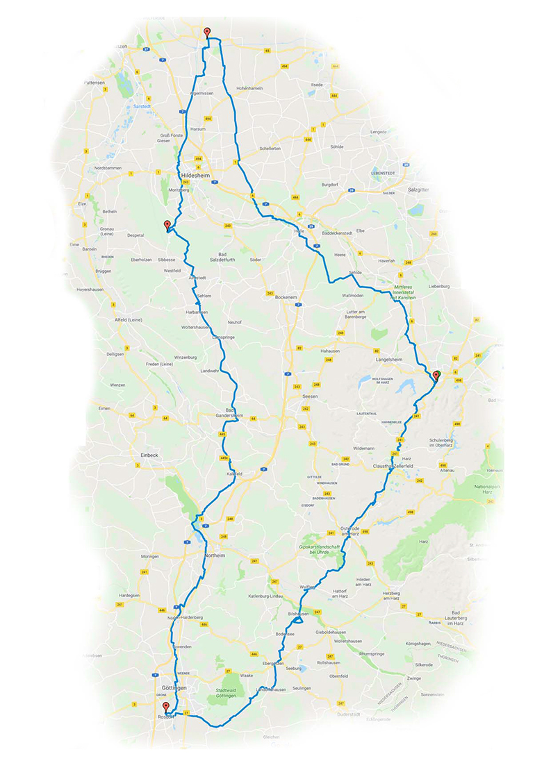 Harz Streckenkarte